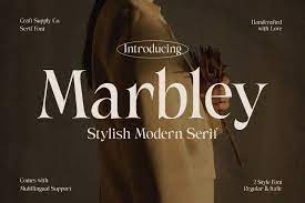 Пример шрифта Marbley